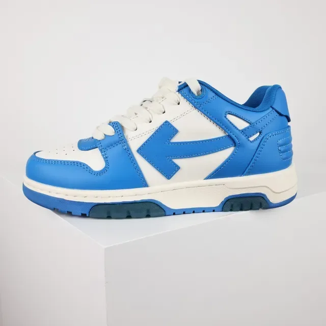 Blue and White Arrow Motif Low-Top Lifestyle Sneakers 9