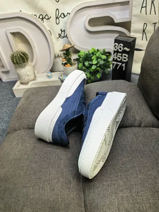 Blue Textured Upper Platform Sole Lifestyle Sneakers 6