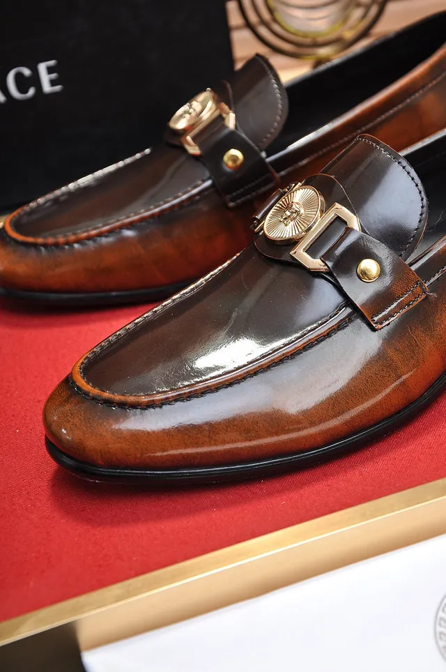 Brown and Black Two-Tone Leather Horsebit Buckle Loafer 4