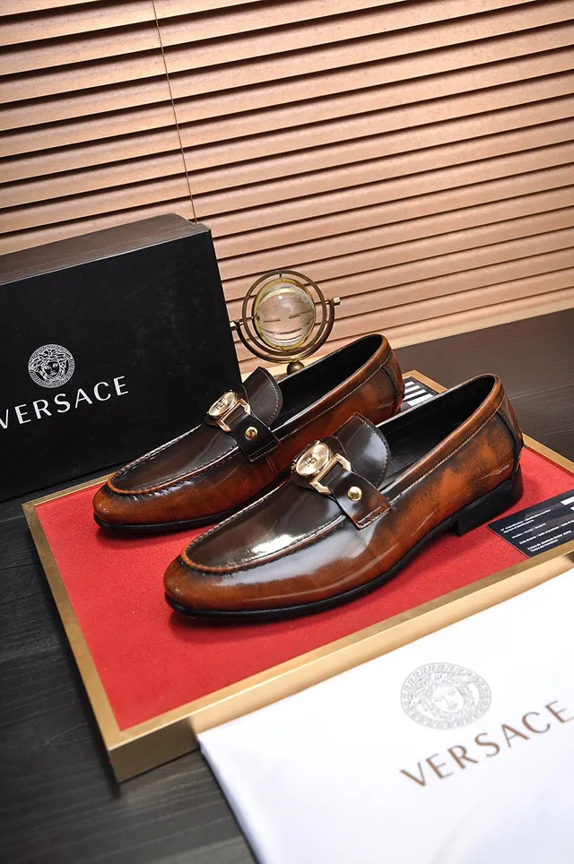 Brown and Black Two-Tone Leather Horsebit Buckle Loafer 8