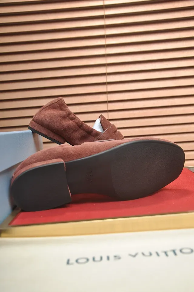 Brown Suede Penny Strap Loafer 3