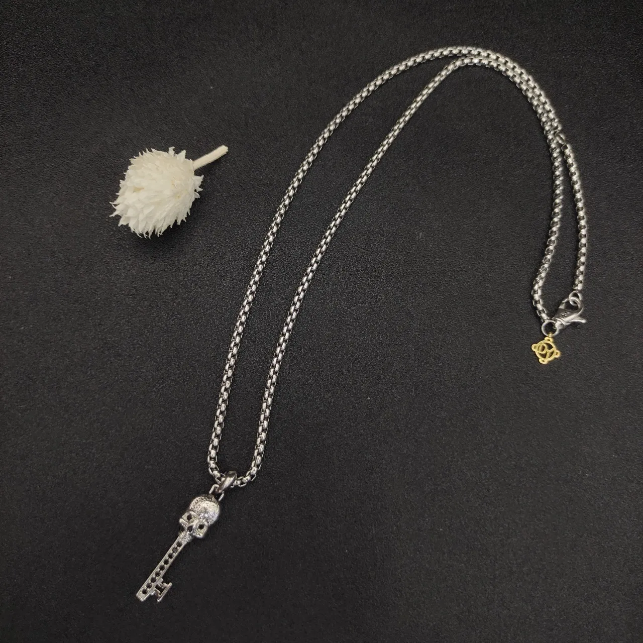 David Yurman Cable Collection collier chaîne à maillons de boîte bicolore argent or argent sterling 8