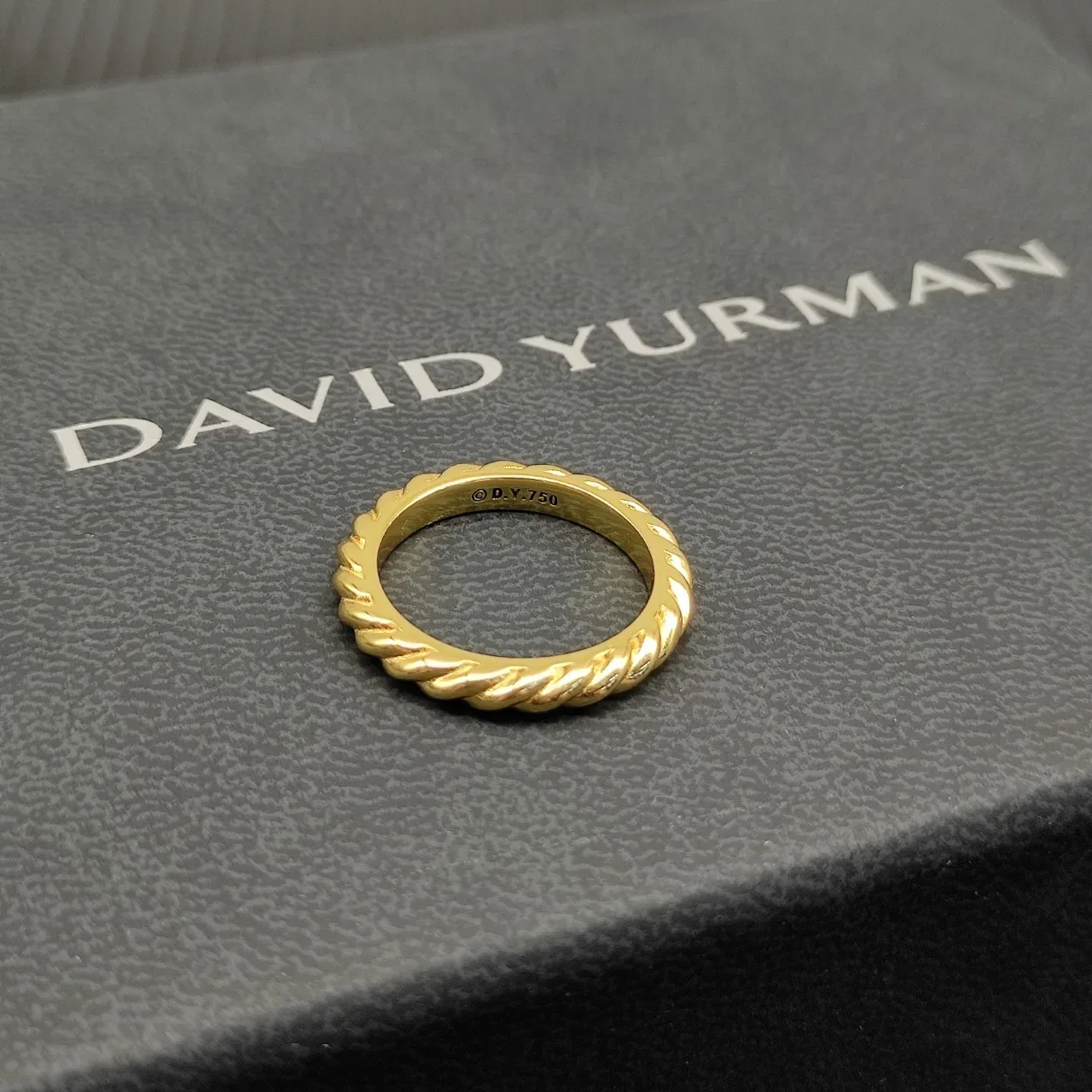 David Yurman Cable Collection 银金色 扭结 可堆叠戒指 5