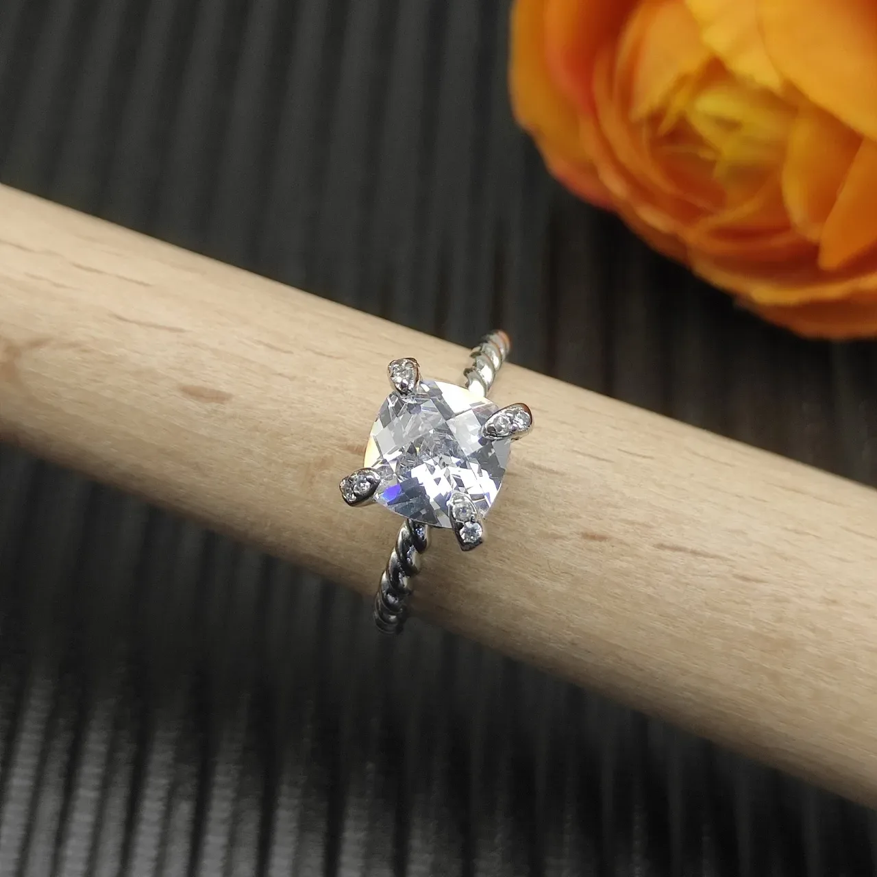 David Yurman 扭绳 枕形宝石 戒指 8