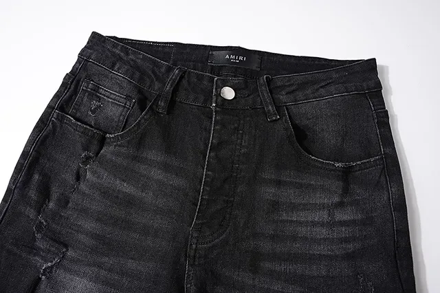 Jeans Negro Ajustados Rotos 4