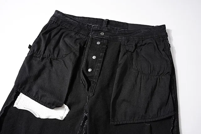 Jeans Negro Ajustados Rotos 6