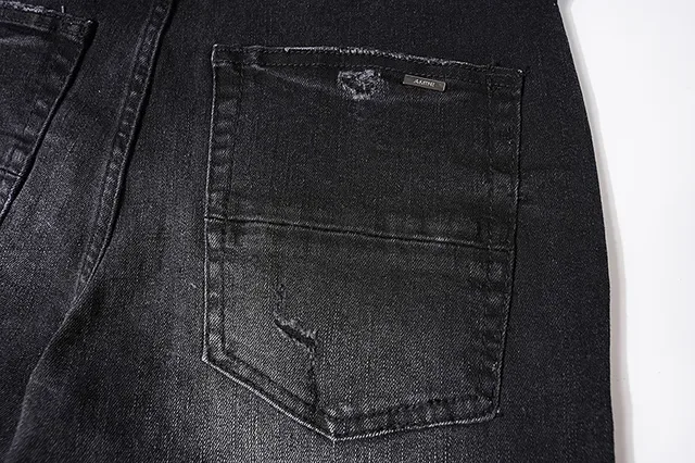 Jeans Negro Ajustados Rotos 9