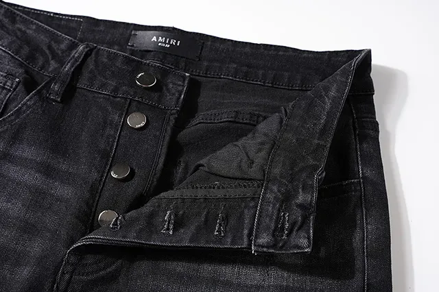 Jeans Negro Ajustados Rotos 10