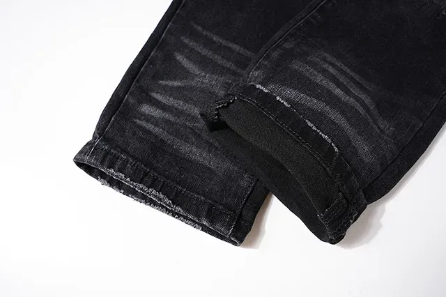 Jeans Negro Ajustados Rotos 11