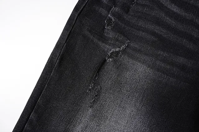 Jeans Negro Ajustados Rotos 13