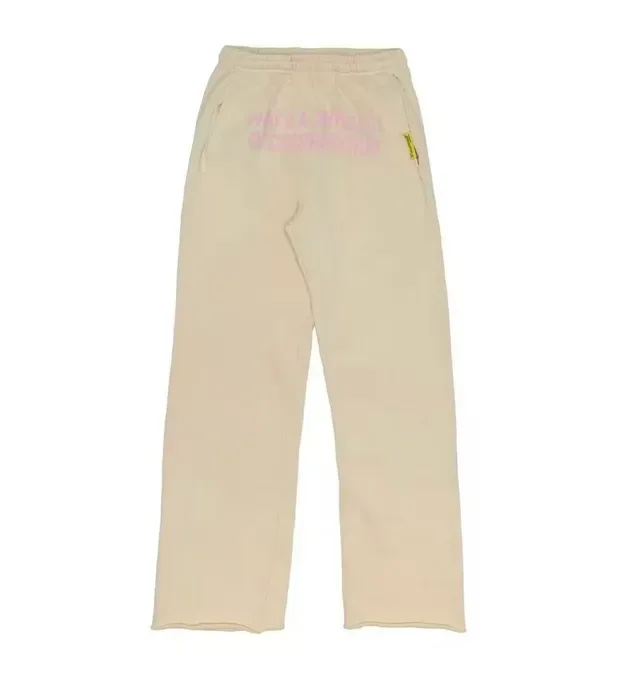 Dusty Pink and Beige Wide-Leg Elastic-Waist Screen-Printed Sweatpants 9