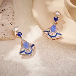أقراط مروحية مينا وباريه حجر أزرق