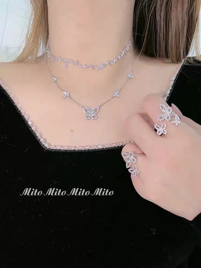 FLOWER GIRL Butterfly Pavé Crystal Dangling Earrings 4