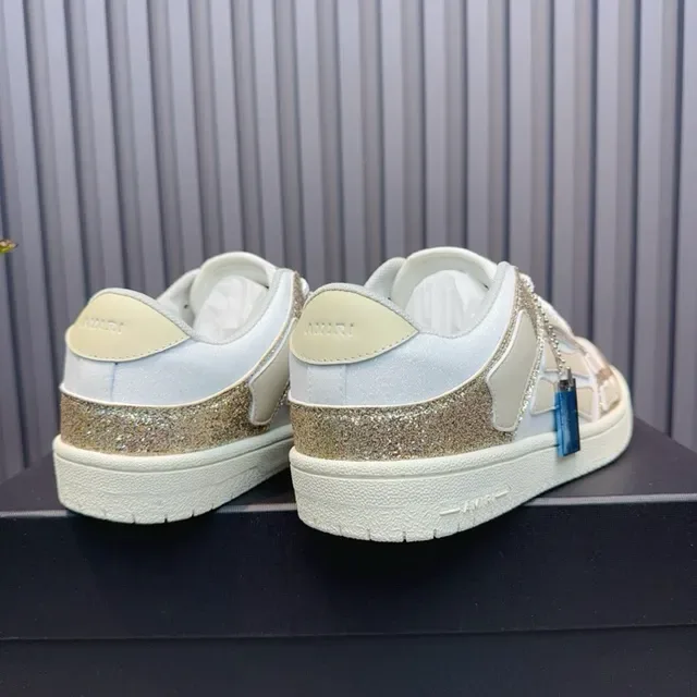 Glitter-Accented Panelled Low-Top Lifestyle Sneakers 8