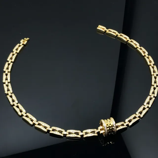 金银多股镶嵌项链 3