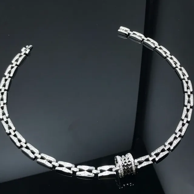 金银多股镶嵌项链 4