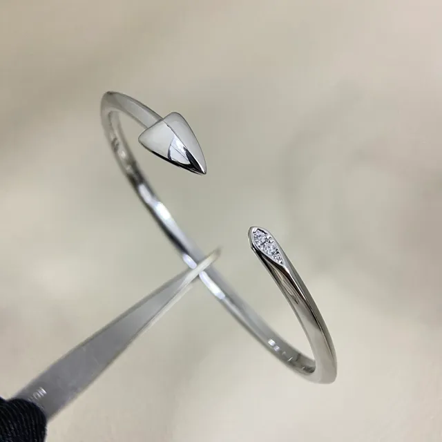 Gold Silver Pointed Arrowhead Terminals Open Cuff Construction Bracelet 5