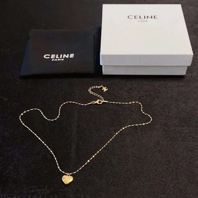 Gold-Tone Heart Pendant Fine Chain Necklace 2