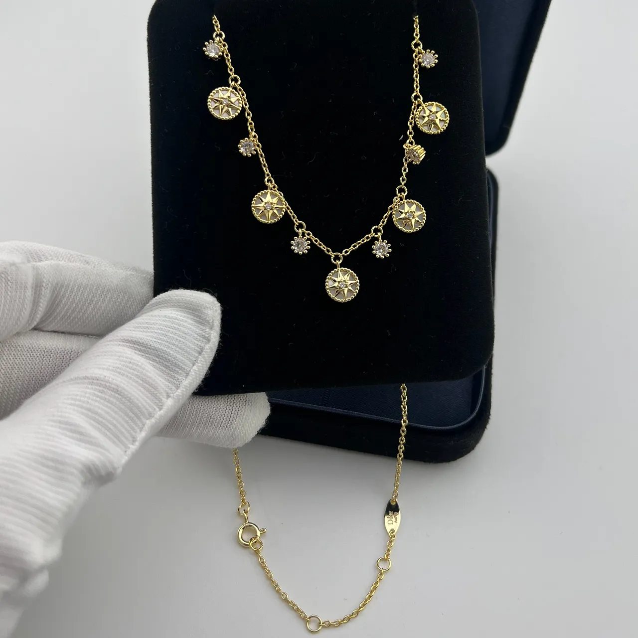 Gold-Tone Multi-Drop Pearl and Crystal Necklace 4