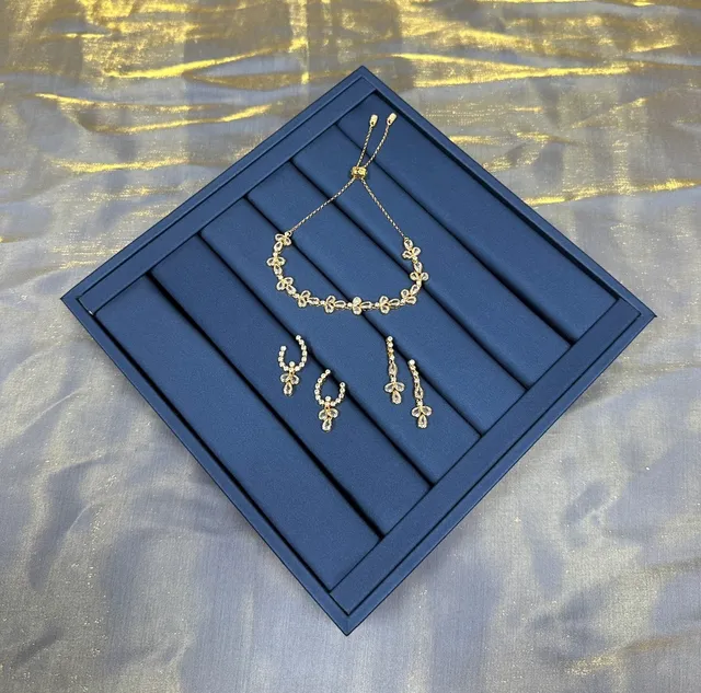 Gold-Tone Multi-Stone Chandelier Drop Earrings 3