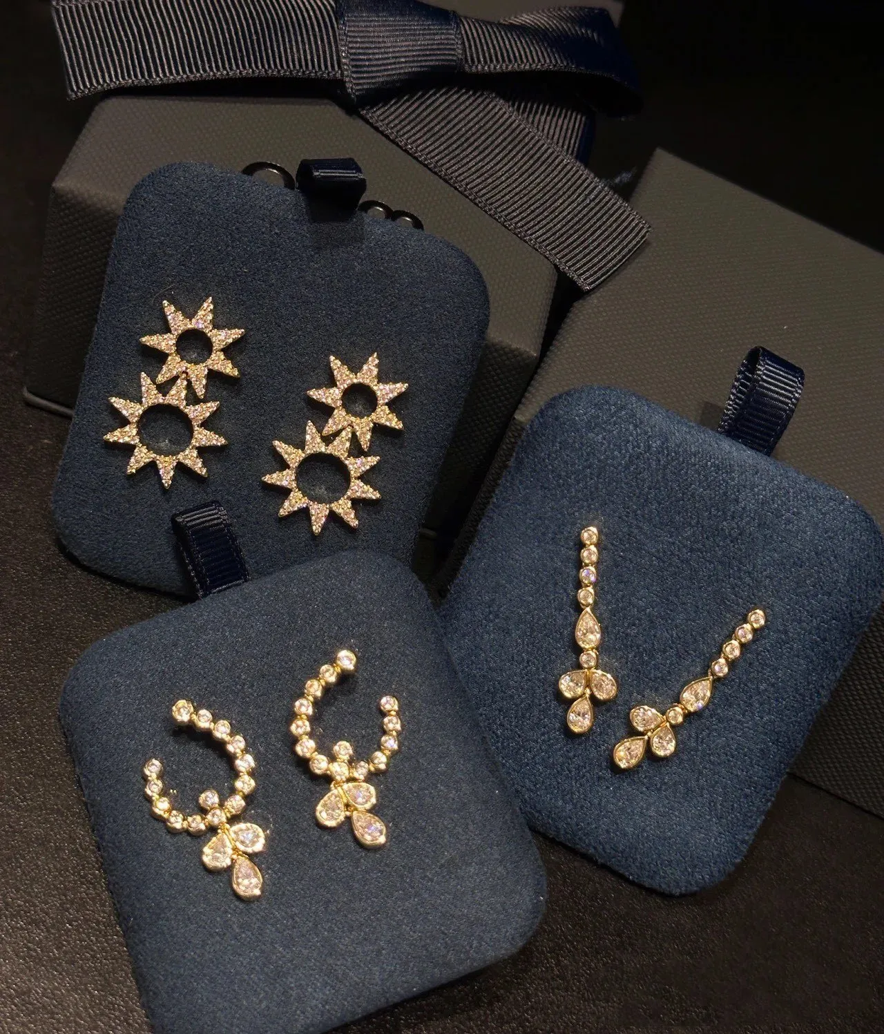 Gold-Tone Multi-Stone Chandelier Drop Earrings 5