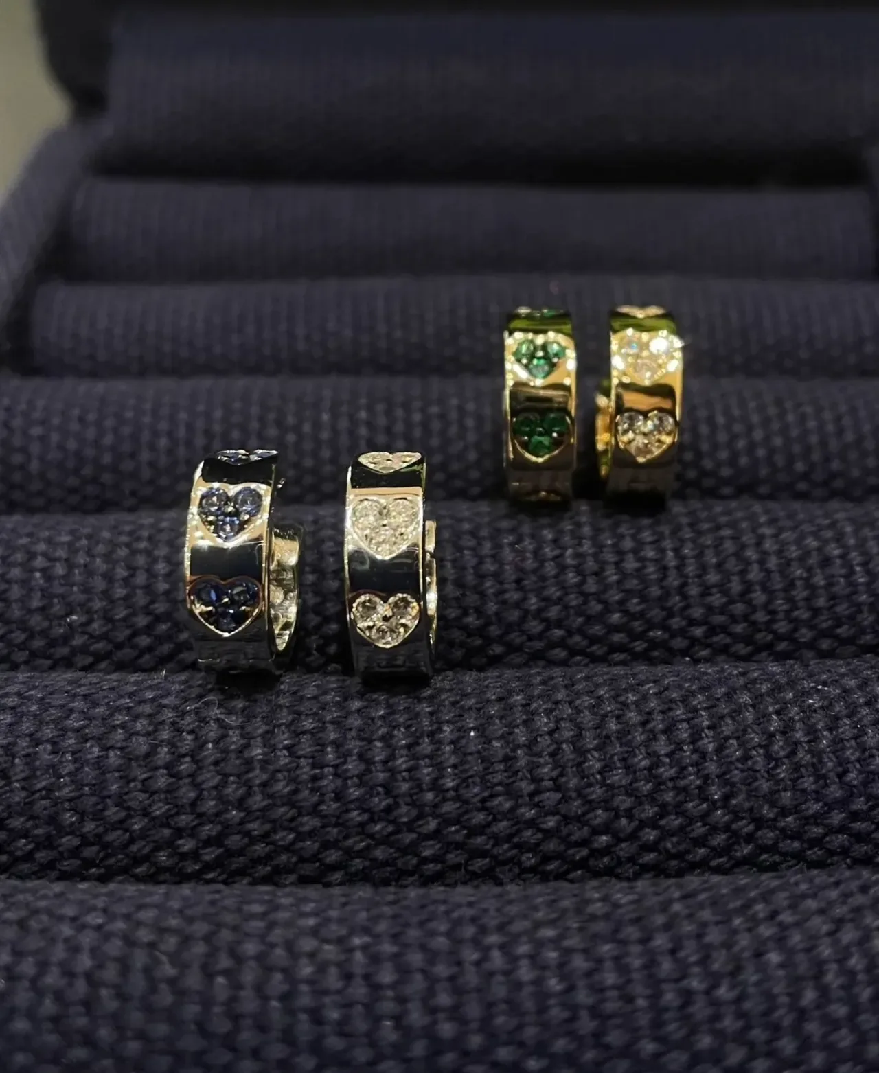 Gold-Tone Multistone Hoop Earrings 5
