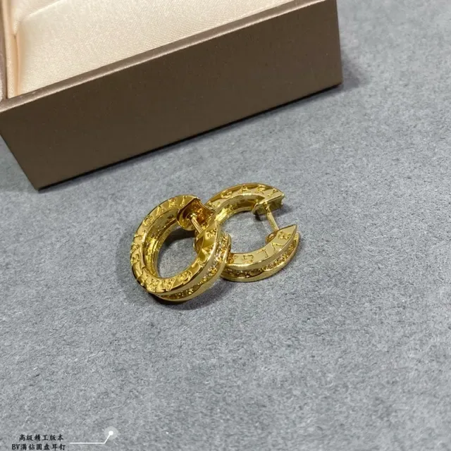 Gold-Tone Pavé-Set Compact Hoop Earrings 4