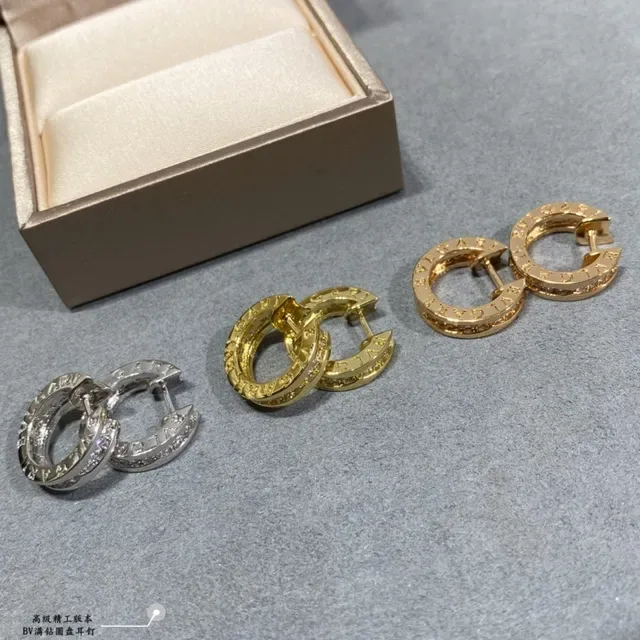 Gold-Tone Pavé-Set Compact Hoop Earrings 9