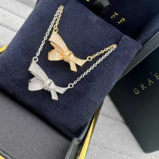 GRAFF Bow সোনা রূপা Pavé-Set হীরা হার