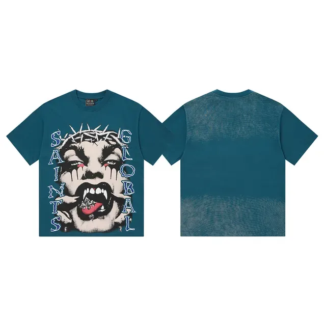 Graphic Crown of Thorns Vampire Print T-Shirt 7