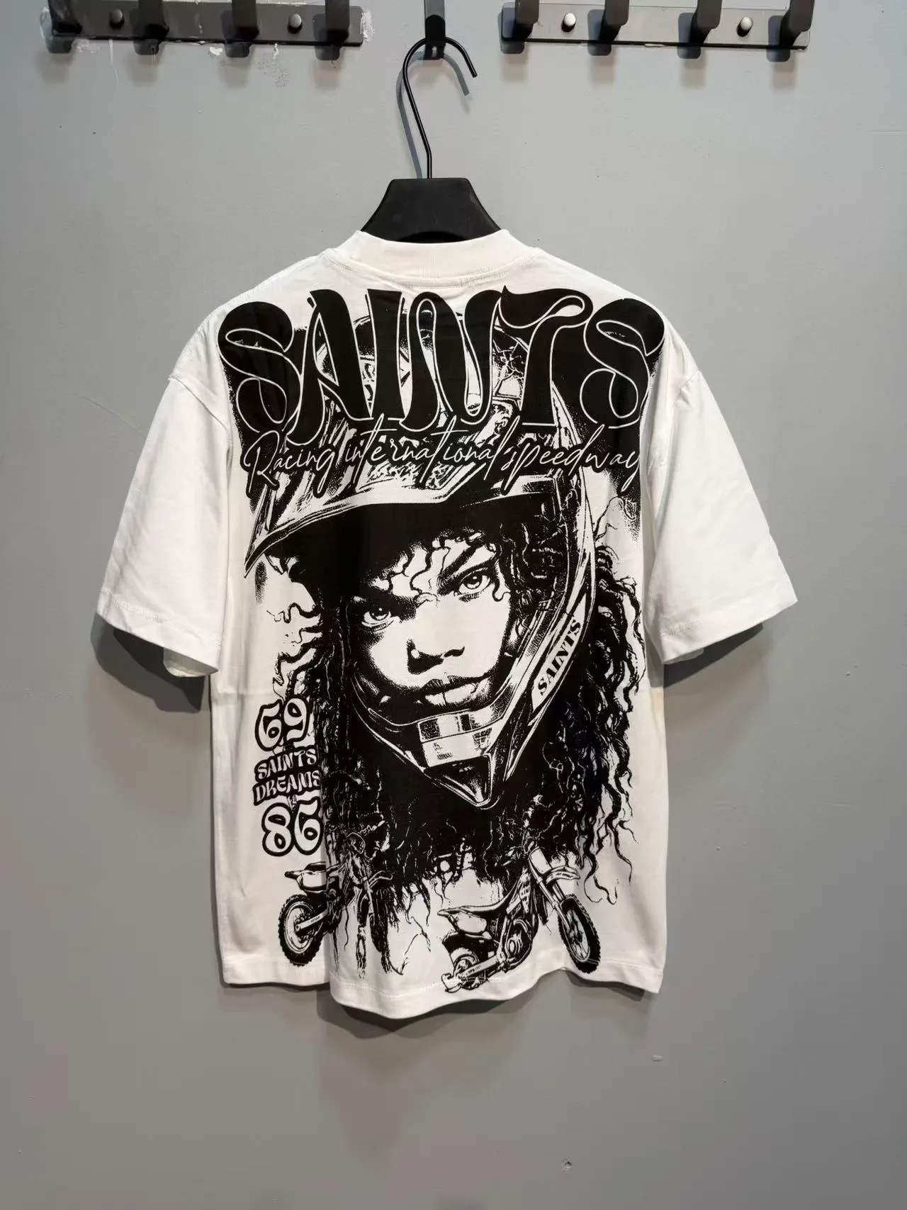 Graphic Print Crew Neck Oversized T-Shirt 11