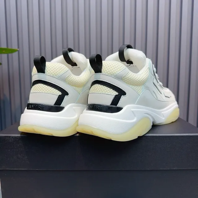Gray Yellow Oversized Silhouette Segmented Cage Overlays Chunky Sneakers 4