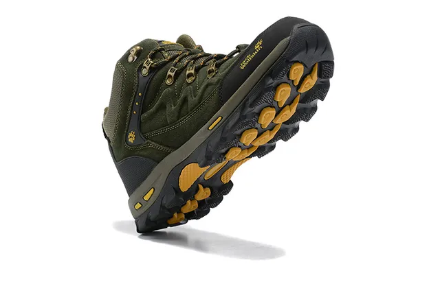 Jack Wolfskin Olive Green and Black Hiking Boots 10