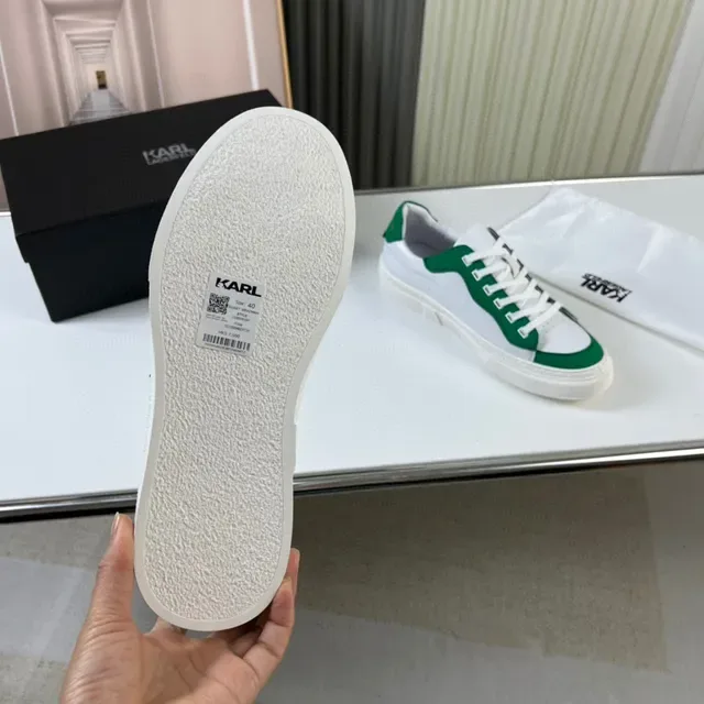 Karl Lagerfeld Karl Logo أبيض وأخضر أسلوب حياة رياضية 2