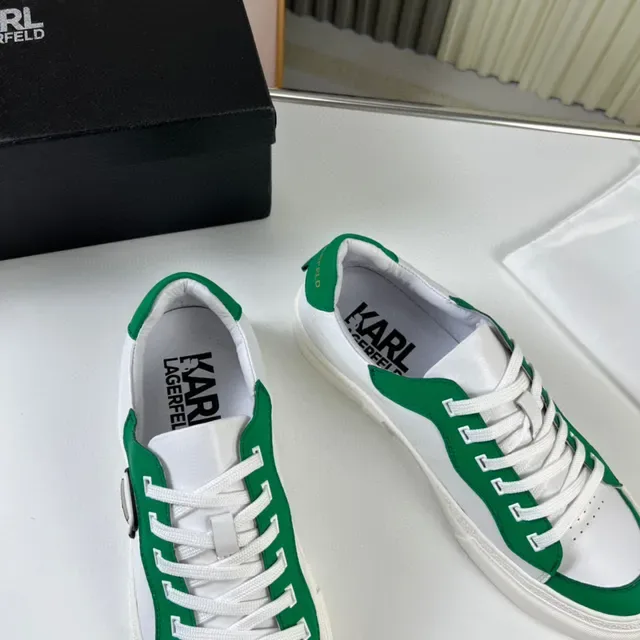 Karl Lagerfeld Karl Logo أبيض وأخضر أسلوب حياة رياضية 6