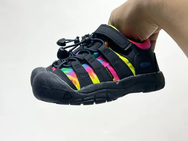Keen Newport H2 Kids Black Multicolor Tie-Dye Casual Sandals 5