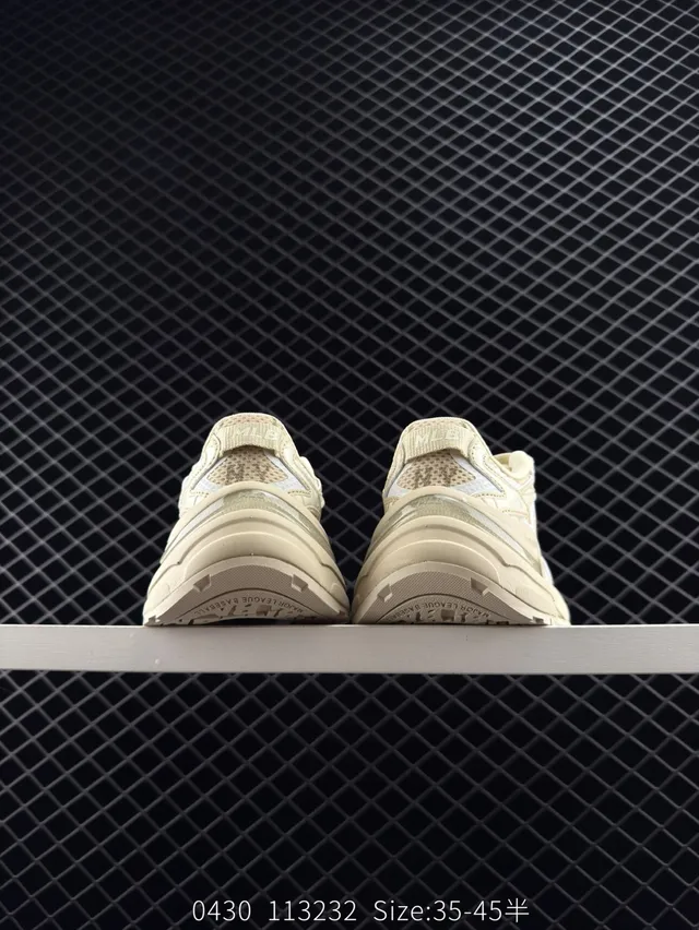 MLB Chunky Liner MID Beige Gray Mesh Chunky Sneakers 4