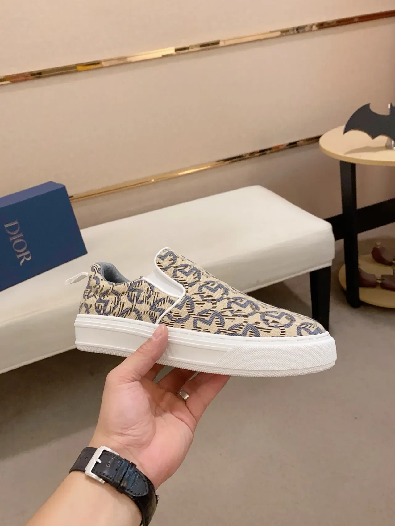 Monogram-Print Slip-On Lifestyle Sneaker 4