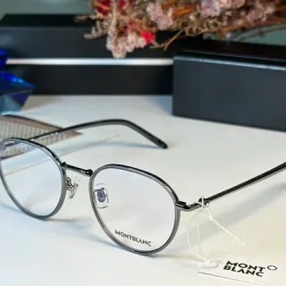 Montblanc Round Thin Gunmetal Optical Glasses