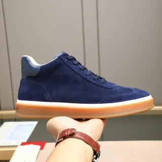 حذاء رياضي Navy Brown سويد قاعدة مطاطية