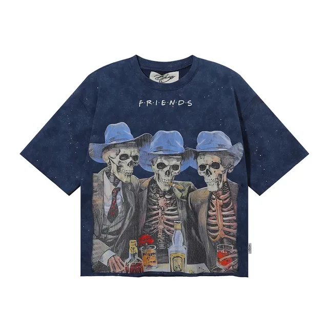 Navy Graphic Print Oversized T-Shirt 3