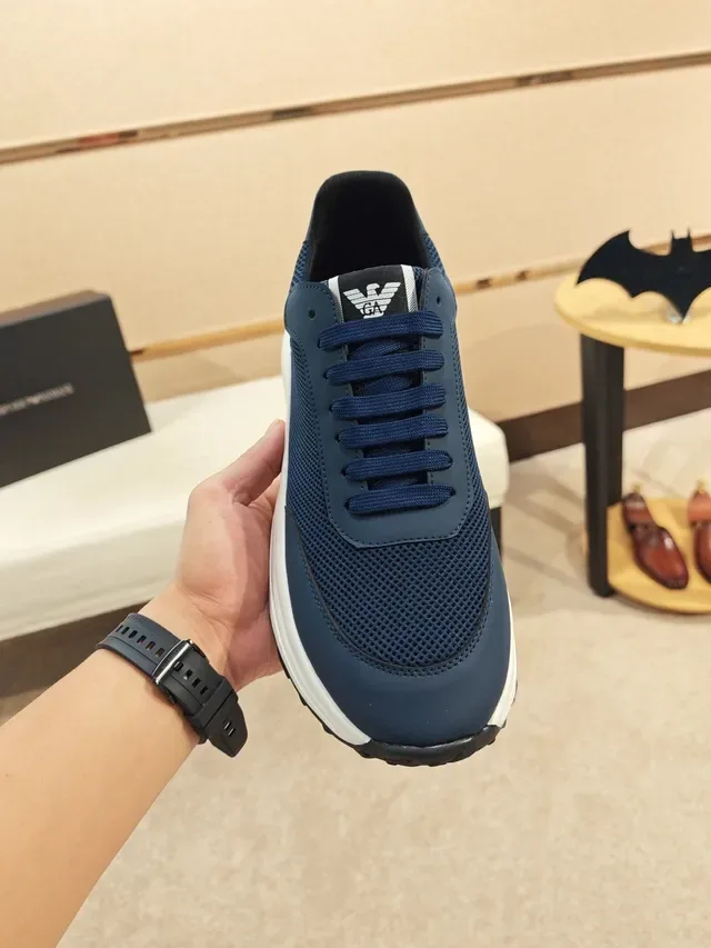 Tênis lifestyle com upper mesh navy midsole branco outsole preto 5
