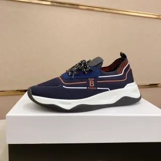 حذاء رياضي أزرق بحري أبيض شبكي midsole منحوت