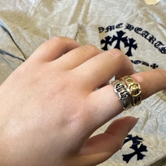 Oxidized Silver Ornate Emblem Ring 5