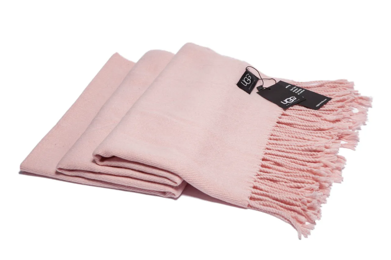 Pink Twisted Fringe Knitted Base Scarve 7