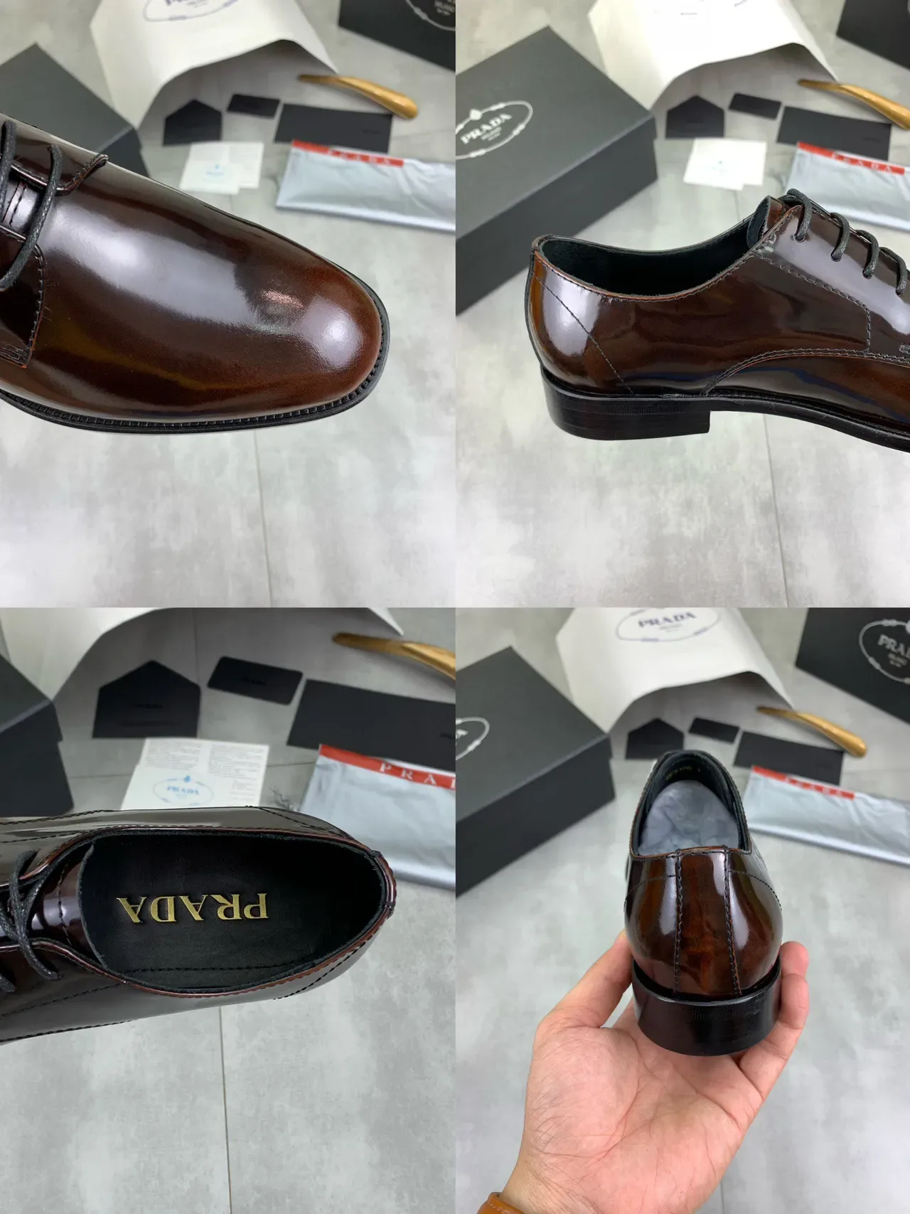 Chaussures Oxford Marron Poli Cap Toe 2