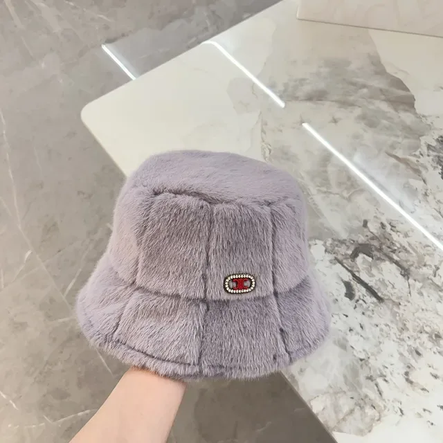 Chapéu Bucket Roxo Vermelho Pele Sintética Acolchoada 5