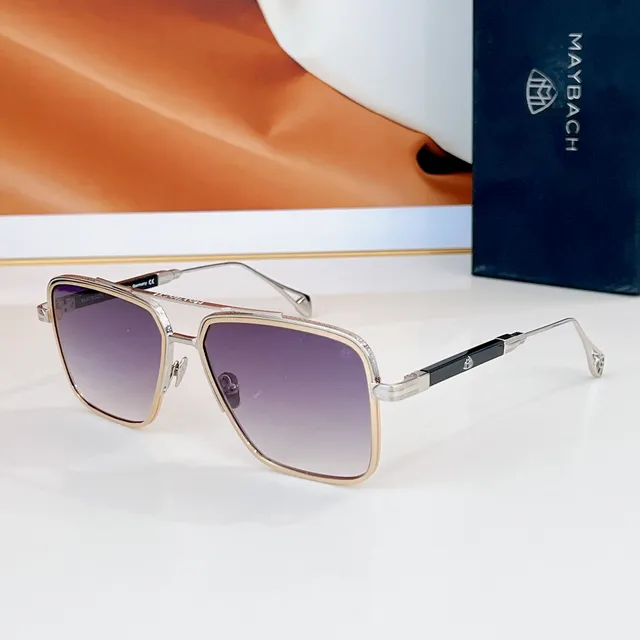 Rectangular Metal Frame Mirrored Blue Lens Sunglasses 4
