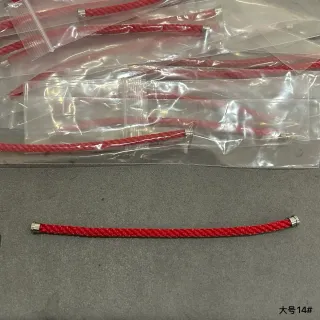 Red Silver Twisted Rope Cord Metal End Caps Jewelry