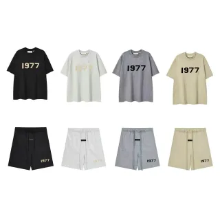 宽松版型“1977”图案圆领T恤